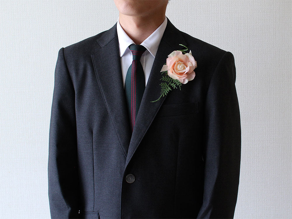 AT1-18 アーティローズ×1輪アプリコットコサージュ