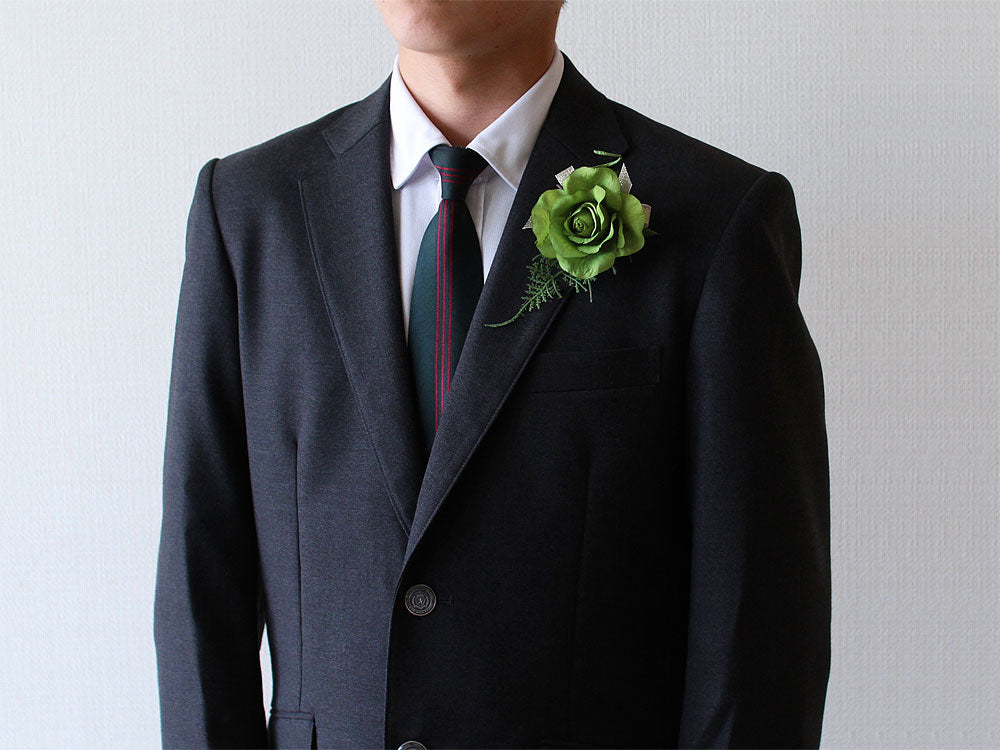 AT1T-52 アーティローズ×1輪グリーンコサージュ手作りキット(5ケ入)