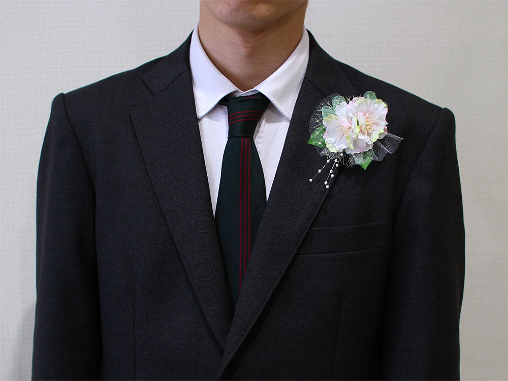 AZ-13 NEWアザレアホワイトピンクコサージュ