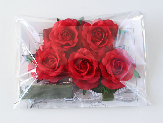 HAT-2 ハニーローズレッドコサージュ手作りキット