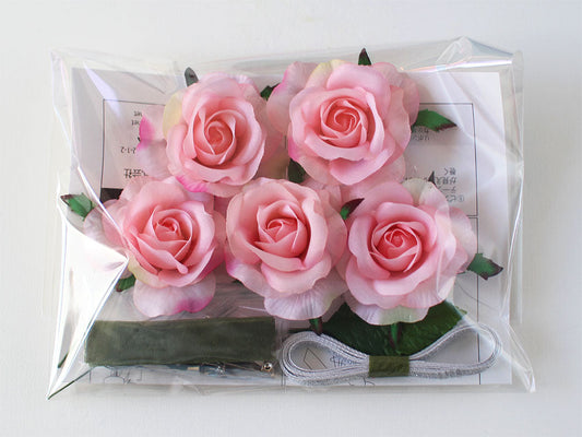 HAT-3 ハニーローズピンクコサージュ手作りキット