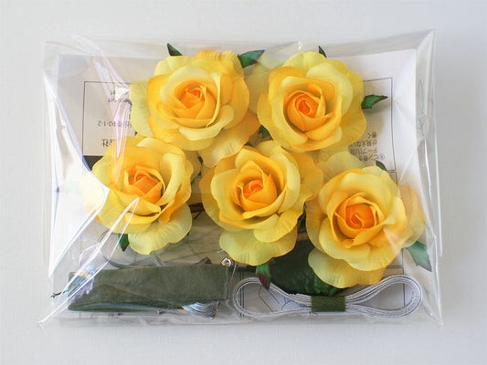 HAT-40 ハニーローズイエローコサージュ手作りキット