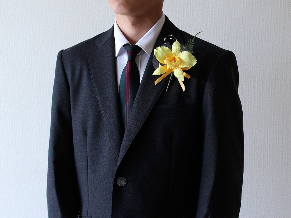 KC1-40 カトレアシャイン×1輪イエローコサージュ