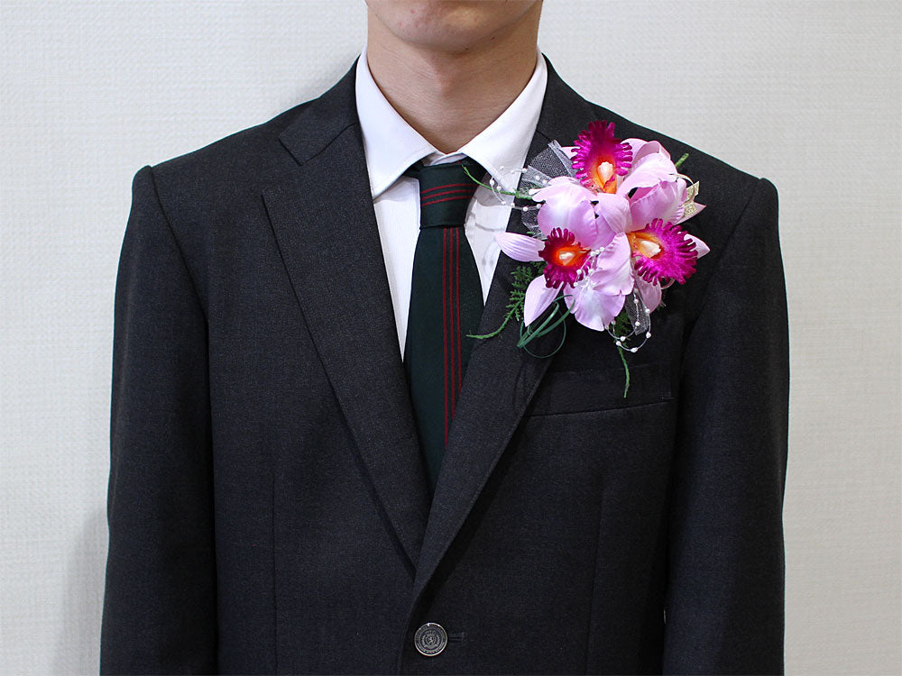 KC3-5 カトレアシャイン×3輪パープルコサージュ