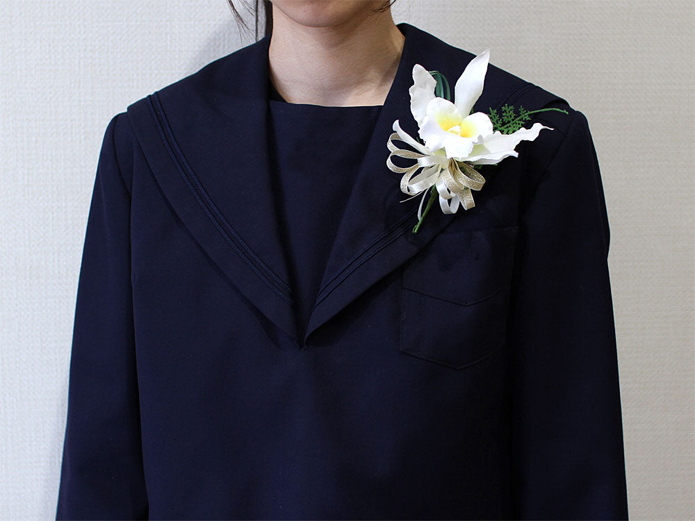 KE1-20 NEWリアルカトレア×1輪アイボリーコサージュ