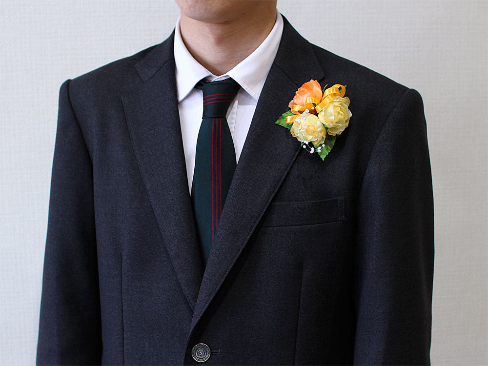 MR3-41 マリーローズ×3 オレンジイエローコサージュ