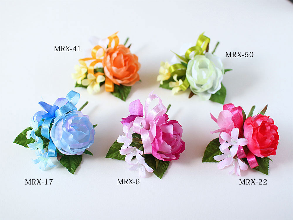 MRX-50 マリーミックスホワイトグリーンコサージュ