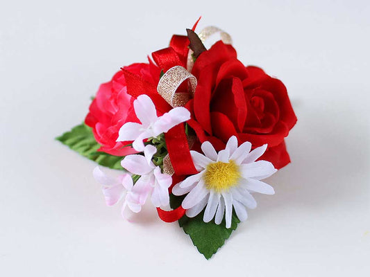 MXF-2 NEWミックスブーケレッドコサージュ