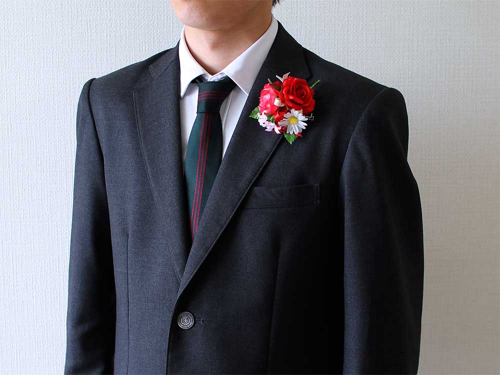 MXF-2 NEWミックスブーケレッドコサージュ