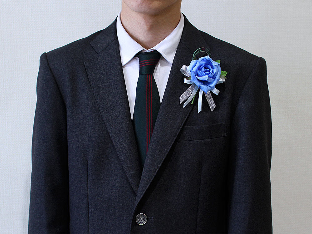 QR-16 NEWスクエアローズブルーコサージュ