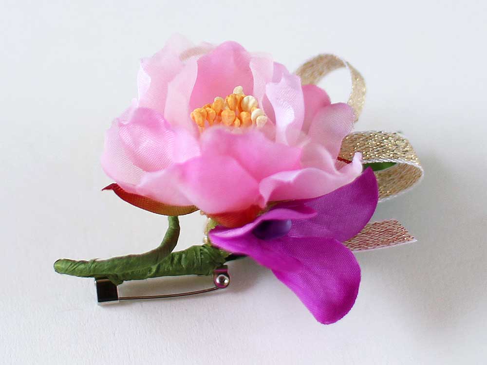 YE1T-3 八重桜×1輪コサージュ手作りキット(5ケ入)