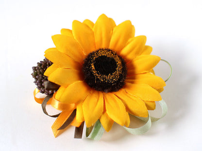 S-005 ひまわりコサージュ(クリップ付)