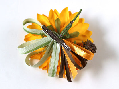 S-005 ひまわりコサージュ(クリップ付)