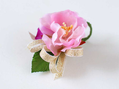 YE1T-3 八重桜×１輪コサージュ手作りキット(5ケ入)
