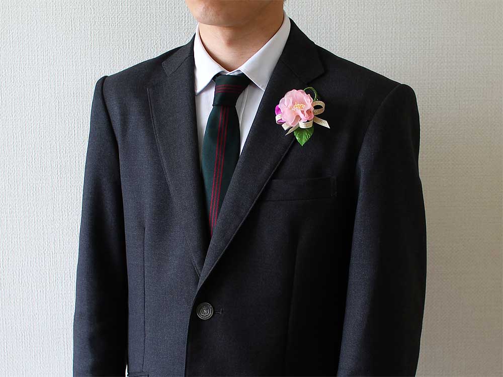 YE1-3 八重桜×１輪コサージュ